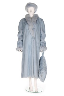 Lot 15 - A baby blue mink coat, probably 1990s, of...