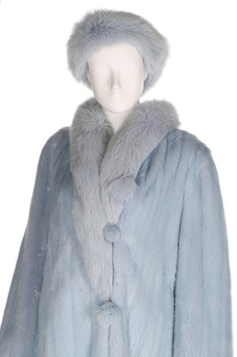 Lot 56 - A baby blue mink coat, probably 1990s, of...