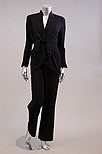 Lot 153 - A Thierry Mugler black trouser suit, late...