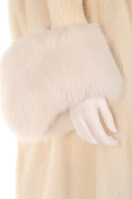 Lot 59 - A white mink coat, probably 1990s, with...