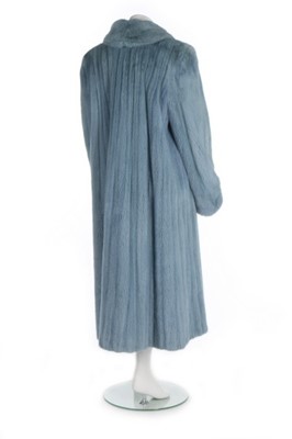 Lot 10 - A reversible pale blue mink coat, 1990s,...