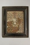 Lot 184 - A coral bead and embroidered picture, probably...