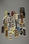 Lot 187 - A large box of assorted buttons and buckles,...
