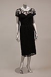 Lot 199 - A Pierre Balmain haute couture black lace...
