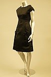 Lot 200 - A Simonetta & Fabiani black satin cocktail...
