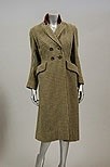 Lot 204 - A green and brown hound's tooth checked lady's...