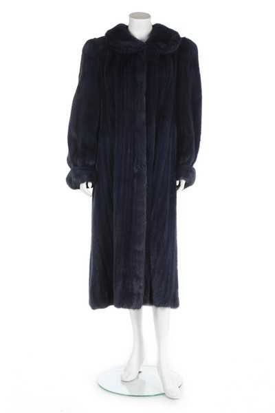 Lot 16 - A Rolf Shulte navy mink coat, 1980s, labelled,...