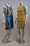 Lot 226 - Three 1920s flapper dresses, one adorned with...