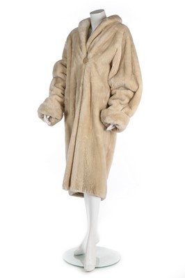 Lot 17 - A Fendi ivory beaver lamb coat, probably 1990s,...
