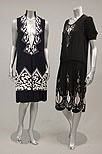 Lot 236 - Five dinner gowns, 1920s, mainly black, all...