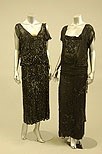 Lot 250 - Two heavily beaded and sequined evening gowns,...