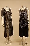 Lot 254 - Two black sequined tabards, early 1920s,...