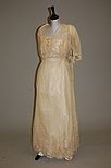 Lot 257 - Two tamboured net bridal gowns, circa 1912-13,...