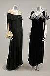Lot 292 - A group of mainly black evening wear, 1930s,...