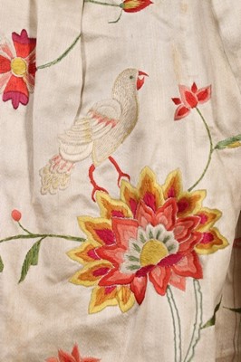 Lot 22 - A Chinese embroidered robe l'Anglaise, the...
