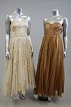 Lot 313 - A Sherard brown satin evening coat, mid 1950s,...