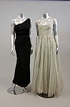 Lot 314 - Mainly black and pale blue evening wear, 1950s,...