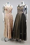 Lot 316 - Five 1950s ball gowns, including black tulle,...
