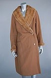 Lot 116 - A Paquin couture brown wool coat, 1930,...