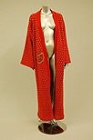 Lot 41 - A Bill Gibb red and grey spotted maxi-coat,...