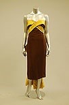 Lot 53 - A Lanvin Castillo couture brown silk crepe...