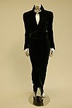 Lot 56 - A Thierry Mugler bottle green velvet evening...