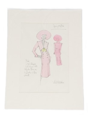 Lot 232 - The Victor Edelstein Archive: fashion sketch...