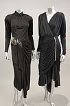Lot 69 - Two 1980's evening dresses, comprising: black...