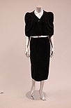 Lot 78 - A Biba velvet 40s style capelet and skirt,...