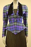 Lot 93 - A Thierry Mugler blue plaid jacket, circa late...