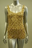Lot 94 - A Loris Azzaro gold beaded top, circa 1970's,...
