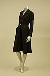 Lot 114 - A Jeanne couture black wool day coat, late...