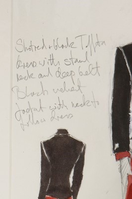 Lot 247 - The Victor Edelstein Archive: fashion sketch...