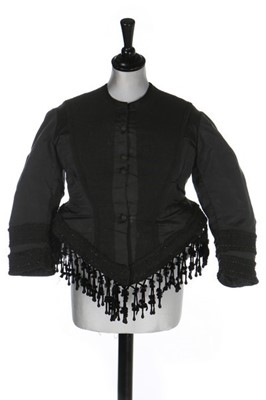 Lot 223 - Queen Victoria's black silk mourning bodice,...