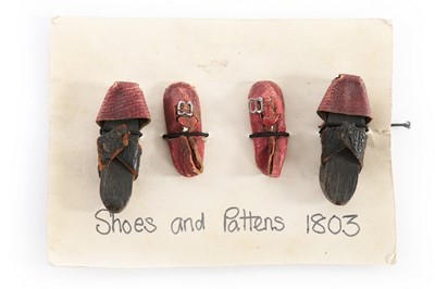 Lot 32 - A group of infant and doll shoes, mainly 19th...