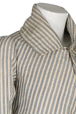 Lot 28 - A rare gentleman's striped cotton summer coat,...