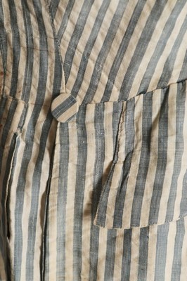 Lot 28 - A rare gentleman's striped cotton summer coat,...