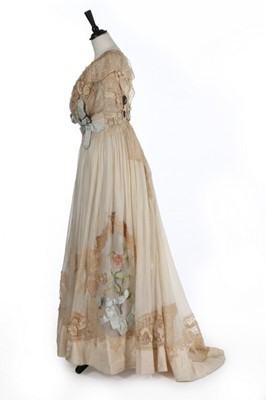 Lot 43 - A bridal or reception gown, attributed to...