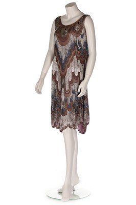 Lot 49 - A Jeanne Lanvin couture beaded chiffon dress,...