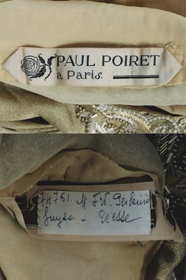 Lot 58 - A rare Paul Poiret couture gold lamé 'Goddess'...