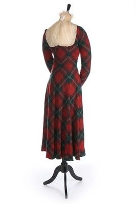 Lot 207 - An Alexander McQueen tartan dress toile,...