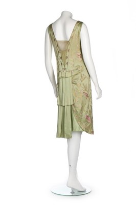 Lot 59 - A Callot Soeurs couture embroidered green...