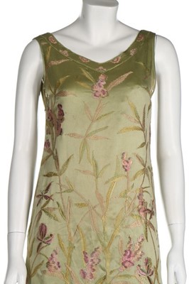 Lot 59 - A Callot Soeurs couture embroidered green...