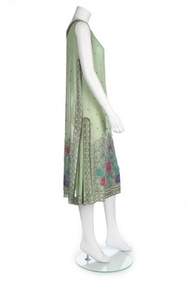 Lot 61 - A Jean Patou couture chinoiserie beaded dress,...