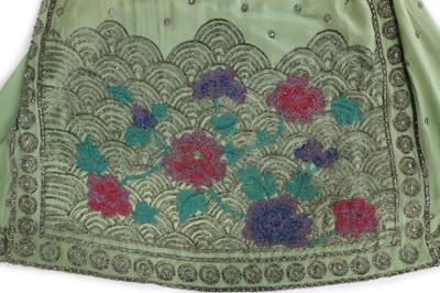 Lot 61 - A Jean Patou couture chinoiserie beaded dress,...