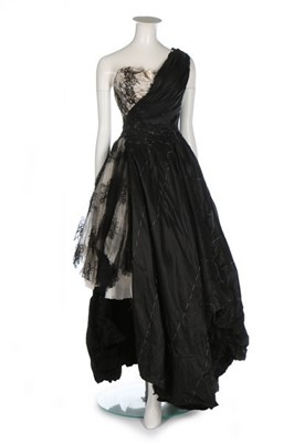 Lot 208 - An Alexander McQueen black taffeta ballgown...