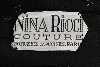 Lot 64 - A rare and early Nina Ricci couture silk crpe...