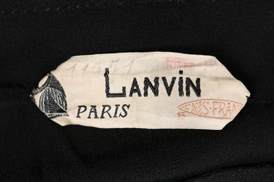 Lot 75 - A Jeanne Lanvin couture war-time black moss...