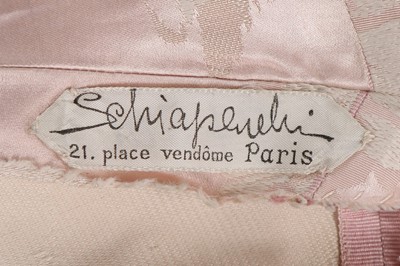 Lot 72 - A Schiaparelli pink damask satin evening gown,...