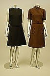 Lot 217 - A Courrges brown wool day dress, circa 1970,...